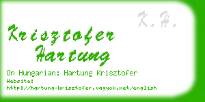 krisztofer hartung business card